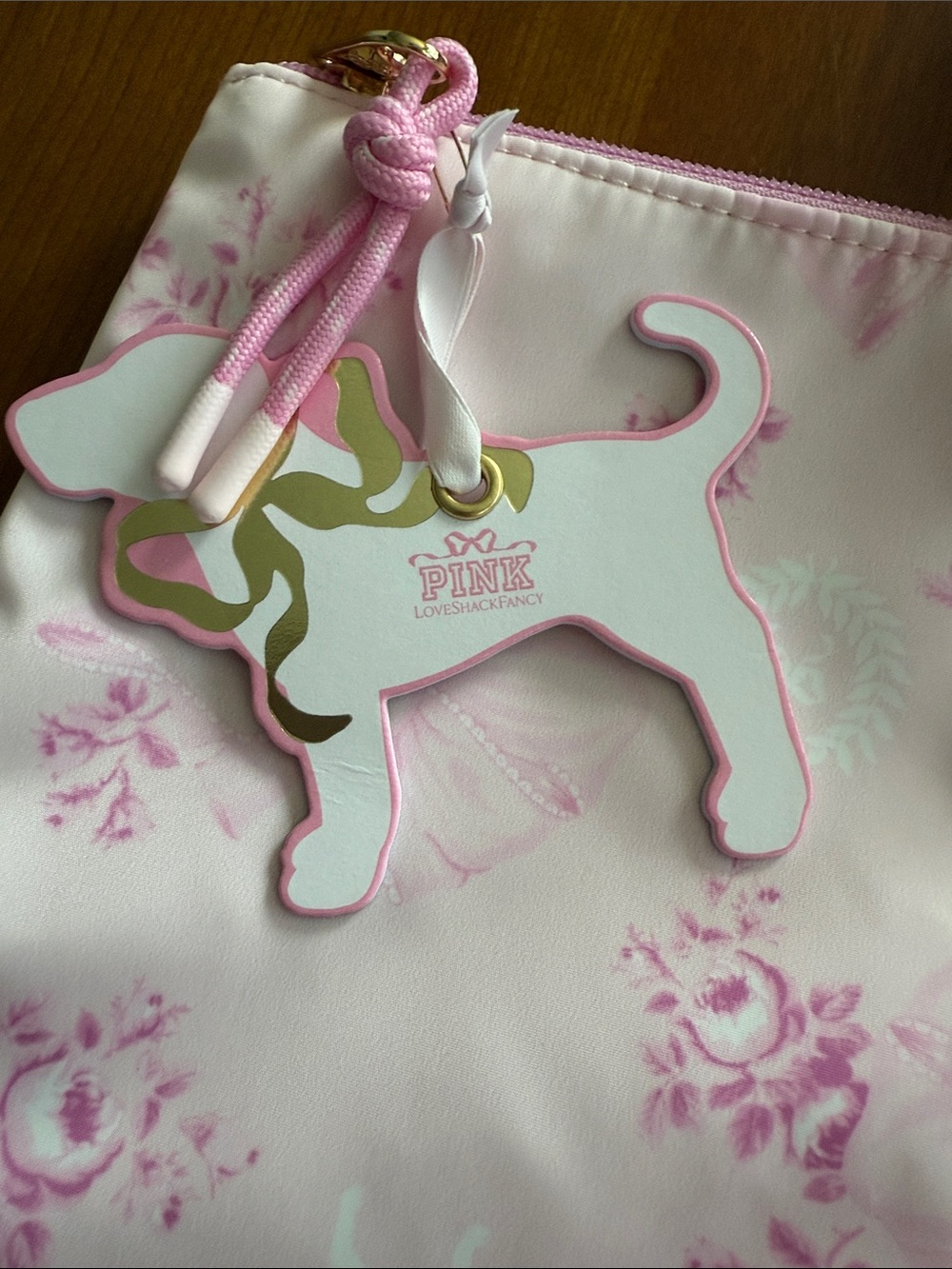 NWT PINK x LoveShackFancy Tote Bag in Beaux Icons - Picture 4 of 10